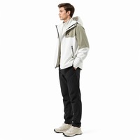 Blouson Bomber Formel à Capuche pour Homme, Modèle Couple 3-en-1, Imperméable, Coupe-Vent, avec Doublure Polaire Amovible, Chaud, pour Randonnée et Activités de Plein Air