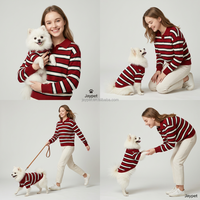 Neues Luxuriöses Gestreiftes Halloween Haustier-Eltern-Kind-Outfit Teddy Schnauzer T-Shirt Hundekleidung für Frühling und Sommer