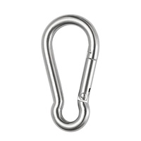 Matériel de gréement 304 acier inoxydable ressort mousqueton de sécurité escalade mousqueton porte-clés crochet