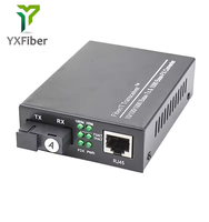 YXFiber Gigabit monomodo SC convertidor de medios de fibra a Ethernet 20KM 10/100/1000M certificado CE