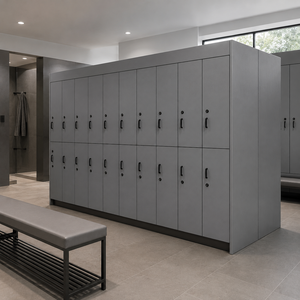 Wholesale Custom Compact Laminate Gym Locker Waterproof Electronic Lock Assembled Commercial Public Storage Cabinet MODERN DESIG - Product Image 1