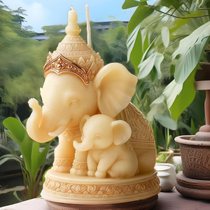 YS <strong>Thai</strong> Style Elephant Silicone <strong>Candle</strong> Molds Southeast Style Gypsum Decorations Casting Mould DIY Aromatherapy <strong>Candle</strong> Making - Product Image 6