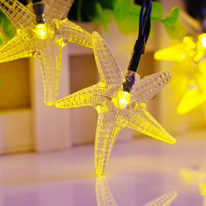 Ngoài Trời Không Thấm Nước IP65 Sân Giáng Sinh Sao Biển 20 <span class=keywords><strong>LED</strong></span> Năng Lượng Mặt Trời Cổ Tích Chuỗi Ánh Sáng Cho Trang Trí Sân Vườn Cảnh Quan Đám Cưới - Product Image 1