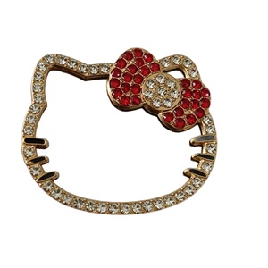 10 Piezas de Adornos de Zirconia Cúbica <span class=keywords><strong>con</strong></span> Diseño de Hello Kitty, Brillantes y Decorativos, para Manualidades y Joyería - Product Image 6
