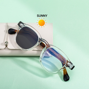 <span class=keywords><strong>Gafas</strong></span> de sol KAJILA retro de diseño personalizado con logotipo, <span class=keywords><strong>redondas</strong></span>, fotocromáticas, con protección UV400 contra la luz azul, para mujeres y hombres - Product Image 3