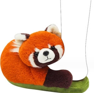 Zapatillas de algodón de <span class=keywords><strong>Panda</strong></span> Rojo mapache, cómodas Zapatillas de casa, zapatos de felpa bonitos para niña - Product Image 3