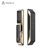 Aurelysse 3D gezichtsherkenning palmveen slimme deurvergrendeling voor aluminium deuren, 4,5 inch scherm, Tuya WiFi video-intercom, huisbeveiliging