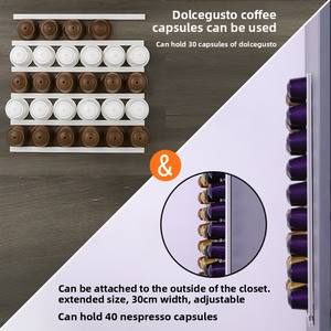 Support mural pour capsules de café en plastique écologique, 5 étages, support flexible pour DolceGusto, <span class=keywords><strong>Nespresso</strong></span> K-Cup Pods - Product Image 2