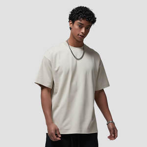 เสื้อยืดแขนสั้นลำลองสำหรับผู้ชายเสื้อยืดคอกลมผ้าคอตตอนสะพายไหล่ปล่อย100% เรียบโอเวอร์ไซส์ - Product Image 3