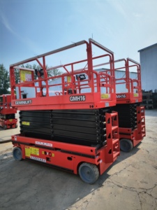 Cissor 16 GMH 16M Rojo Capacidad estable Elevador de tijera Precio de fábrica Eléctrico Mnalifter Móvil Fácil control GMH Manlift People Lift - Product Image 4