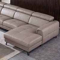 Modernes Luxus 4-5-Sitzer Elektrisches Sofa-Bett Fernbedienung Leder-Relaxsessel Hoher Holzrahmen Wohnzimmermöbel Modulares Eckdesign