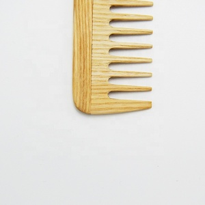 Wholesale Wood Fine Coarse Teeth Anti Static Custom Private Label Wooden Wide Tooth Comb - Product Image 5