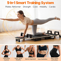 Papan Pilates Lipat dengan Logo Kustom Grosir, 3 Tingkat Tahanan, Alas Anti Selip, untuk Peralatan Gym Multifungsi