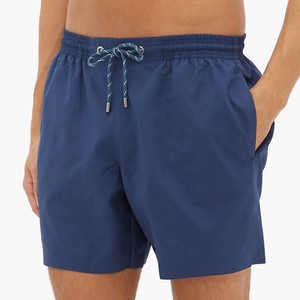 Eco amigable reciclado tela de secado rápido de Color sólido amarillo de Slim Fit los hombres pantalones cortos de playa - Product Image 3