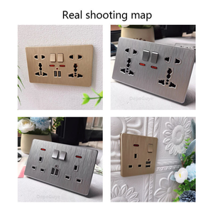 LangYeao British Standard Gold USB-Schalter Steckdose 1/2/Gangsc halter Universal für den Heimgebrauch mit Lade funktion - Product Image 6