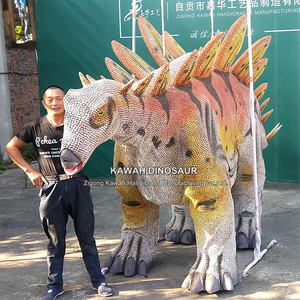 Disfraz de dinosaurio adulto, traje de dinosaurio realista personalizado para caminar con estegosaurus para 2 personas, Control de otros equipos de parque - Product Image 1