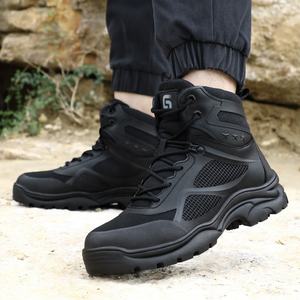 Nuevas botas de seguridad antideslizantes resistentes al desgaste botas de seguridad con punta de acero inferior de goma - Product Image 3