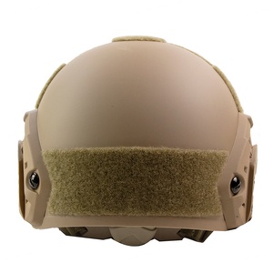 Casco Táctico de Corte Alto Color Bronceado con Correa Ajustable, Material ABS Compuesto Resistente al Agua - Product Image 3