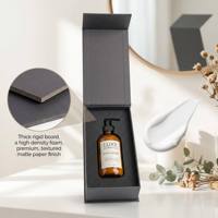 Boîte d'emballage personnalisée de luxe pour lotion corporelle, boîte cadeau cosmétique en carton rigide, vente en gros
