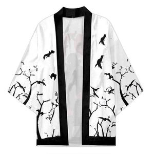 <span class=keywords><strong>Itachi</strong></span> <span class=keywords><strong>Akatsuki</strong></span> Kimono Chaqueta Ukiyo-E Kimono Capa Suelta Manga Tres Cuartos Cárdigan Haori - Product Image 1