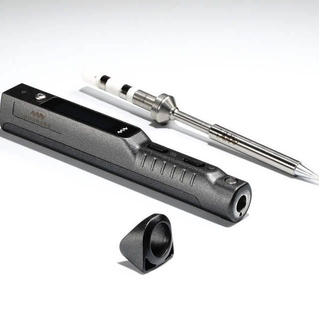 TS101 Mini Smart Electric Iron Set Type-C Interface 65W One-Key Fast Heating Rubber Handle for Soldering Pyrography