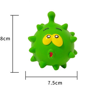 Sürdürülebilir Çevre Dostu TPR ve Lateks Köpek Oyuncağı Sevimli Karikatür Büyük Gözlü Ses Çıkaran Yavru Topu İnteraktif Evcil Hayvan Çiğneme Oyuncağı 7.5cm - Product Image 2