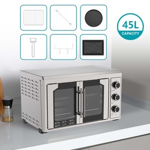 เตาอบสเตนเลสสตีลแบบฝรั่งเศสขนาด 45 ลิตร ยี่ห้อวินนิ่งสตาร์ รุ่นพิเศษสำหรับการอบไก่และพิซซ่า - Product Image 3