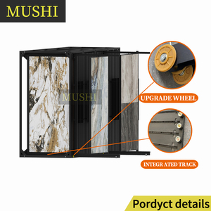 Tùy chỉnh thiết kế hiện đại sàn gỗ <span class=keywords><strong>Rack</strong></span> hiển thị push-kéo xoay bảng điều khiển cửa cho gạch marbledisplay kệ - Product Image 4
