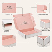 Boîte d'expédition en carton ondulé personnalisée de luxe avec doublure blanche imprimée, directement de l'usine, pour l'emballage de marques de vêtements