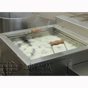 Aquecimento Industrial snack máquina de fritar dupla cesta de fritura máquina, máquina de amendoim para fritar