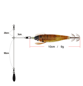 10cm 9g <span class=keywords><strong>pesca</strong></span> calamari esche legno luminoso gamberetti ami ami calamaro Jig per predatore polpo <span class=keywords><strong>seppie</strong></span> - Product Image 5