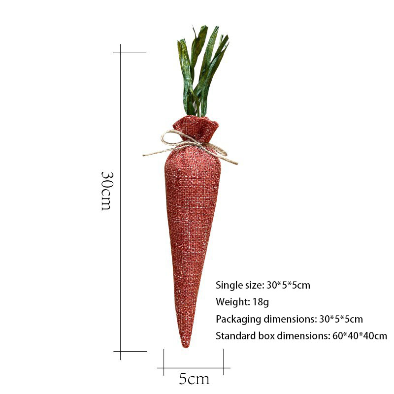 Carotte en lin rouge orange