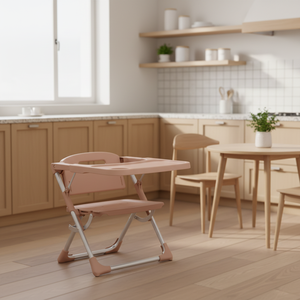Chaise haute portable pour bébé, style minimaliste moderne, respirante, <span class=keywords><strong>confortable</strong></span>, hauteur réglable, siège souple, pliable, pour repas - Product Image 2