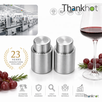 Bouchon verseur de vin réutilisable 2-en-1 avec bec verseur hermétique (plastique/acier inoxydable) pour cuisine, restaurant, hôtel, bar