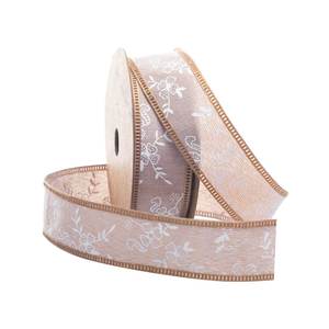 Nastro naturale fiore morbido 2.5cm x 15m - Product Image 1