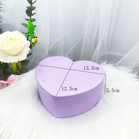 Boîte de rangement rose en forme de cœur pour fille avec miroir, miroir de maquillage de voyage en plastique à marque privée avec boîte, accessoires, pinces à cheveux, boîte à bijoux