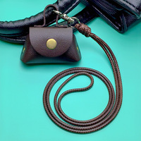 Dompet Mini Kulit Liontin Kalung Tas Penyimpanan Earphone Kelas Atas Niche Lanyard Dompet Mini Liontin Fashion