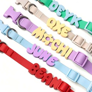 <span class=keywords><strong>Collar</strong></span> de Silicona PVC Personalizado de Fábrica OEM, de Lujo, Impermeable, con Letras, Accesorios para Perros y Gatos - Product Image 2