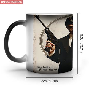 Daily Office Break Coffee Mug 11oz Frosted Black <b>Ceramic</b> Heat Activated Color Changing <b>Cup</b> - Product Image 1