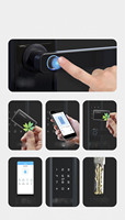 Cerradura de puerta de apartamento con aplicación TTLOCK, cerradura de Seguridad para Oficina, palanca de huellas dactilares Digital, cerradura de manija, Cerradura DE LA MANIJA