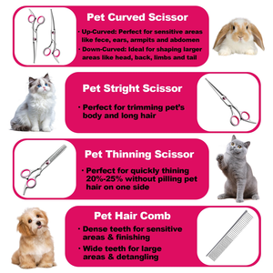 Hot Pet Grooming <b>Scissors</b> Round Tip Safety Heavy Duty Stainless Steel Cat <b>Dog</b> <b>Scissors</b> Tfor Grooming Kit - Product Image 4