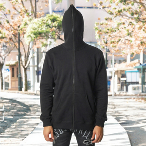 Custom Logo Embroidered <b>Full</b> <b>Zip</b> <b>Hoodie</b> Blank Y2K Sweatshirt Oversized Unisex <b>Zip</b> Up Hooded Jacket - Product Image 3