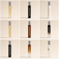 Flacon de parfum en verre fin avec bouchon chromé argenté, boîte cadeau en deux parties avec insert en mousse, flacon de Cologne vide arrondi, emballage de luxe