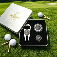 Livraison en 30 jours : Coffret cadeau de golf minimaliste, marqueur de balle sablé, outil de réparation de divots de golf, jetons de poker magnétiques