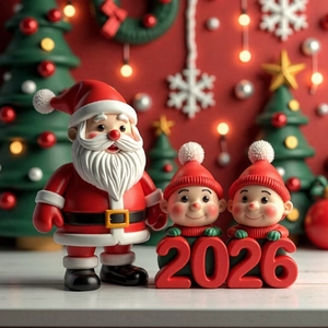 Figuras de Resina Navideñas Personalizadas al por Mayor <span class=keywords><strong>2026</strong></span>, Decoración de Papá Noel y Duendes, Artesanías de Resina - Product Image 1