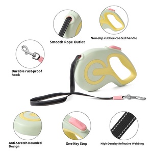 Hete Stijl Reflecterende Hondenriem Omwikkeld Met Zelfklevende Automatische Intrekbare Hondenketting Buitenbenodigdheden Hondenriem - Product Image 3