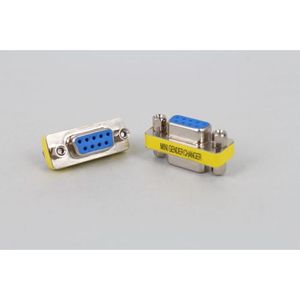 อะแดปเตอร์ D-Sub แบบ DB9 ตัวเมียต่อตัวเมีย ตัวแปลงพอร์ต RS232 แบบ Mini - Product Image 1