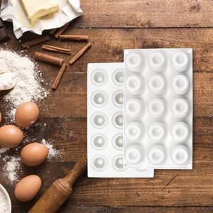 Moule à gâteau en silicone personnalisé en usine, 15 cavités, antiadhésif, demi-sphères, pour gâteau au chocolat - Product Image 4