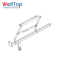 WELLTOP Neue Möbelbeschläge Verstellbares Sofa-Scharnier Metall-Rückenlehnenmechanismus Bettmechanismus mit Rollen für Wohnzimmer und Schule