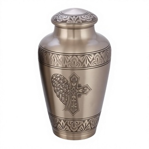 Urna Morada con Diseño de Rosas, Redonda, Hecha a Mano, Regalo de Condolencias para Cenizas de Mascotas, Estilo Clásico, Esmalte Opaco - Product Image 1
